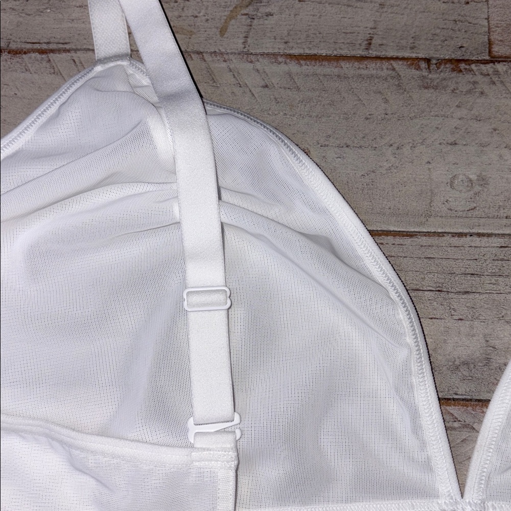 Women's V-Neck Mesh White Bralette Size 4X NWT! - Picture 7 of 15